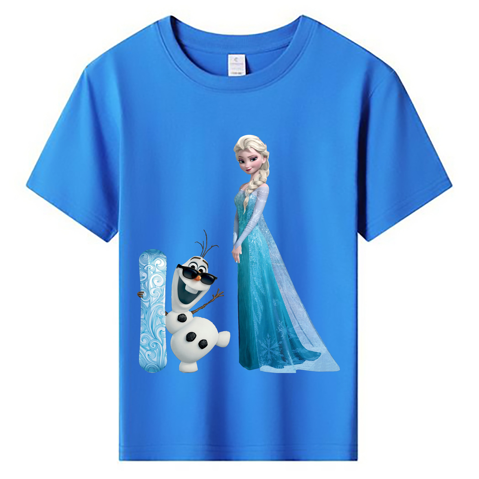 （画像用） アナと雪の女王 アンナ エルサ Frozen Anna Elsa 綿100％キッズTシャツ（フロントプリント）